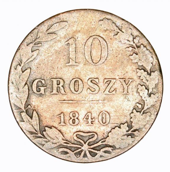 10 groszy 1840 Mikołaj I Romanow byłe Królestwo Polskie Warszawa (1)