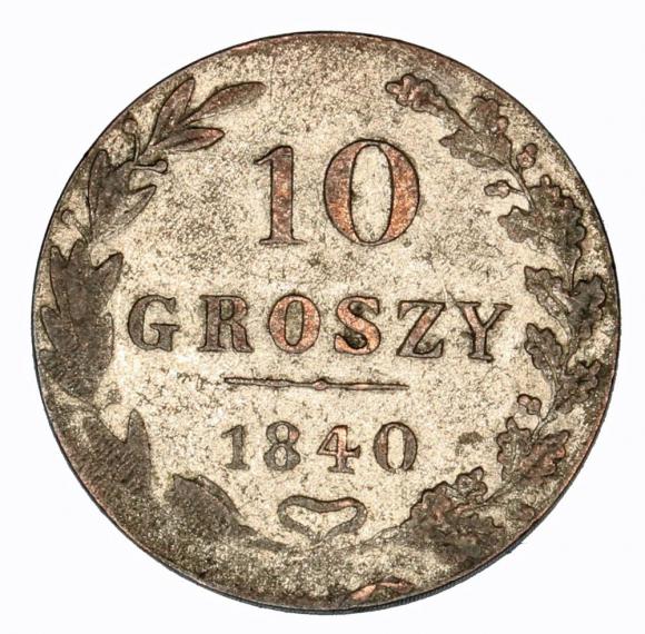 10 groszy 1840 Mikołaj I Romanow byłe Królestwo Polskie Warszawa (1)