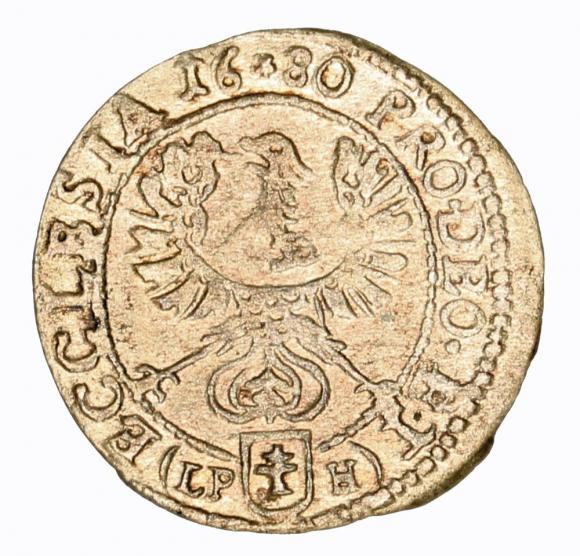 1 krajcar 1680 Fryderyk Heski Księstwo Nyskie Biskupów Wrocławskich Nysa (2)