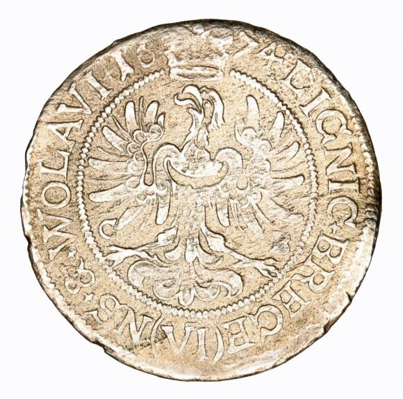 6 krajcarów 1674 Jerzy Wilhelm Księstwo Brzesko Legnicko Wołowskie Brzeg (2)