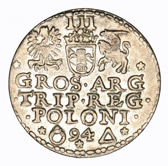 Trojak 1594 Zygmunt III Waza Malbork (2)