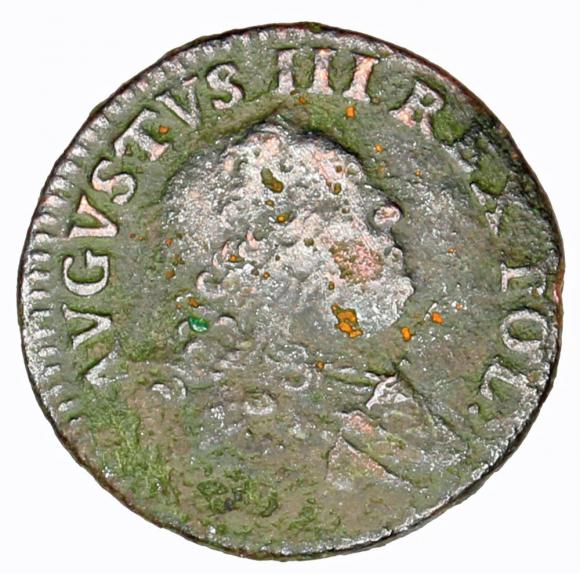 Szeląg 1751 August III Gubin (1)
