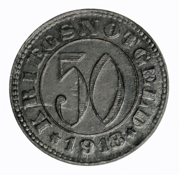 50 fenigów 1918 Reutlingen Witembergia (1)