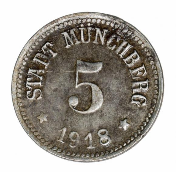 5 fenigów 1918 Muncheberg Bawaria (1)