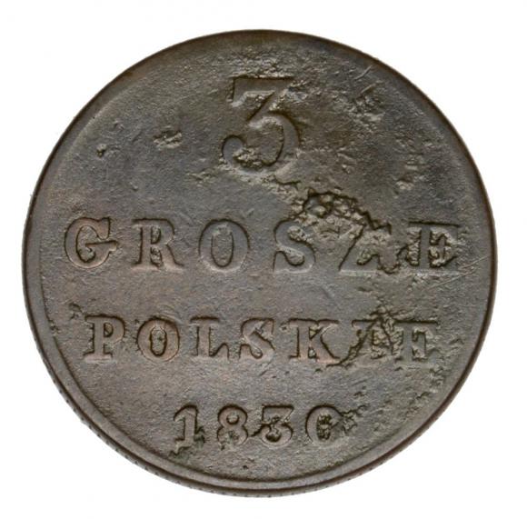 3 grosze 1830 Mikołaj I Romanow Królestwo Polskie Warszawa (1)