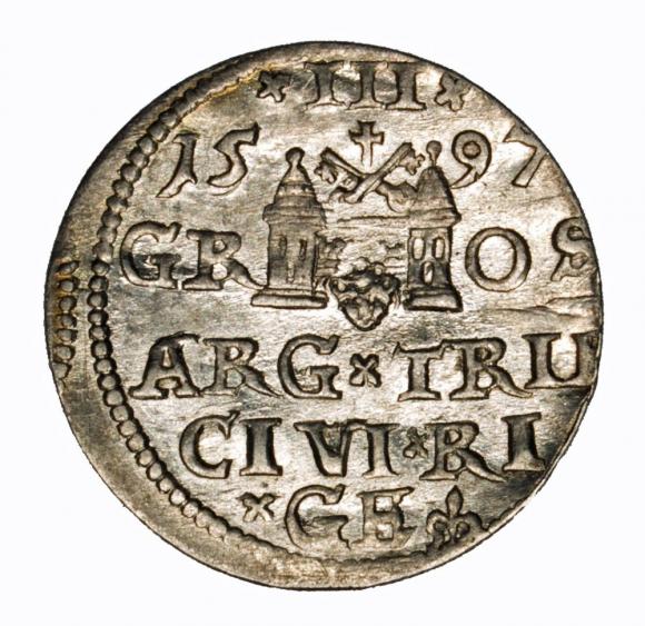 Trojak 1597 Zygmunt III Waza Ryga (2)