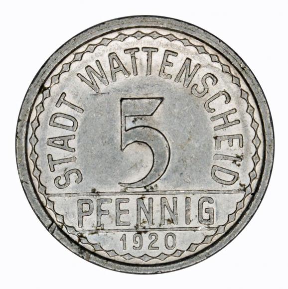 5 fenigów 1920 Wattenscheid Westfalia (1)
