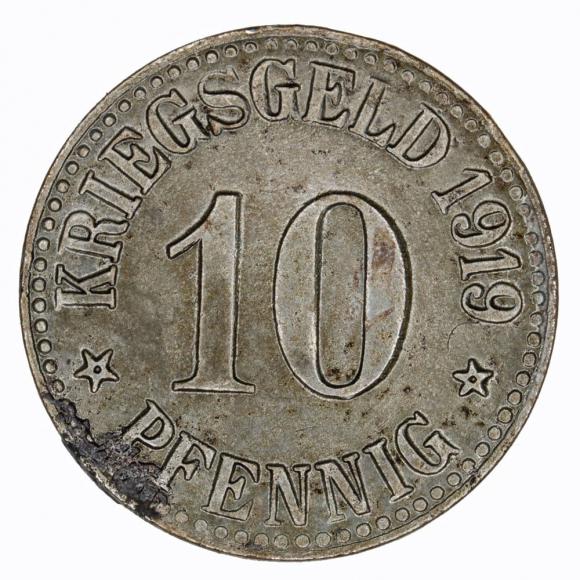10 fenigów 1919 Cassel Hesja (1)