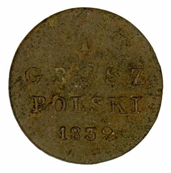 1 grosz 1832 Mikołaj I Romanow Królestwo Polskie pod zaborem rosyjskim (1)