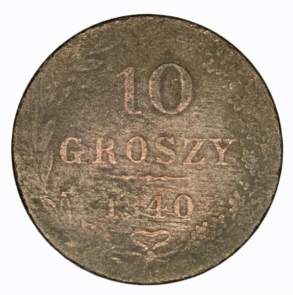 10 groszy 1840 Mikołaj I Romanow byłe Królestwo Polskie Warszawa (1)