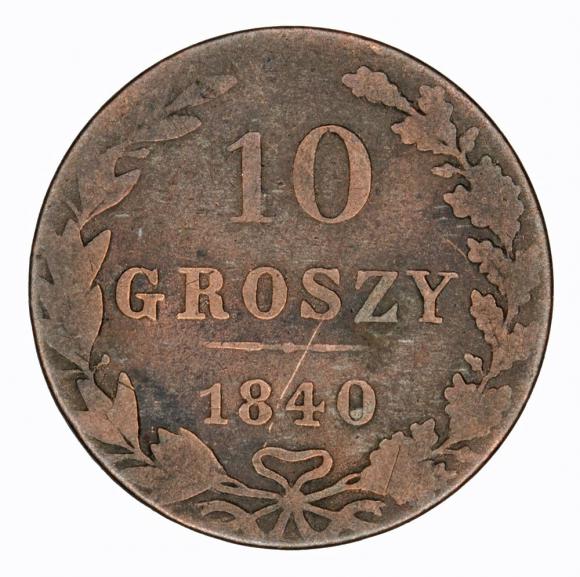 10 groszy 1840 Mikołaj I Romanow byłe Królestwo Polskie Warszawa (1)