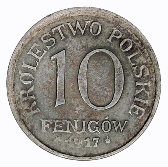 10 fenigów 1917 Królestwo Polskie Stuttgart (1)