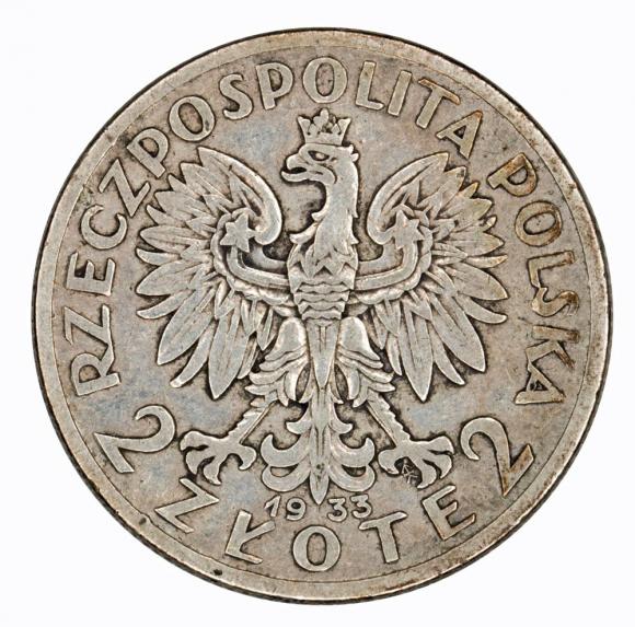 2 złote 1933 Głowa kobiety II RP Warszawa (2)