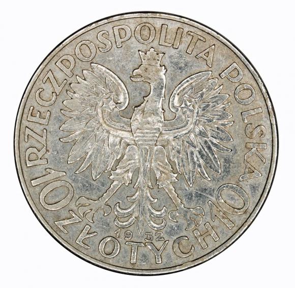 10 złotych 1932 Głowa Kobiety II RP Londyn (2)