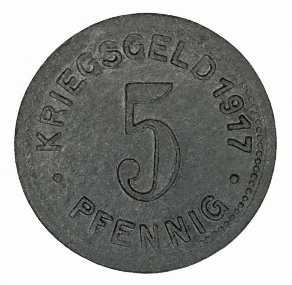 5 fenigów 1917 Elberfeld Nadrenia (1)