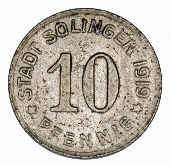 10 fenigów 1919 Solingen Nadrenia (1)