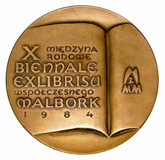 Medal 1984 X Międzynarodowe Biennale Exlibrisu Współczesnego Malbork (1)