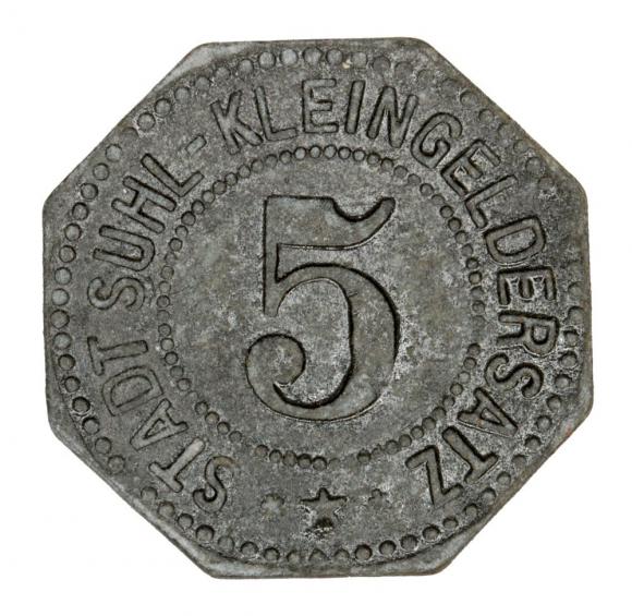 5 fenigów Suhl Turyngia (2)