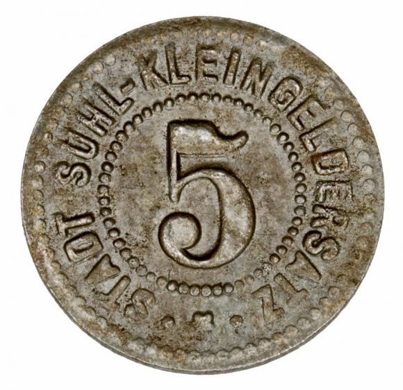 5 fenigów Suhl Turyngia (1)