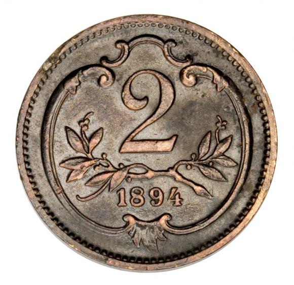 2 halerze 1894 Franciszek Józef I Austria Wiedeń (1)