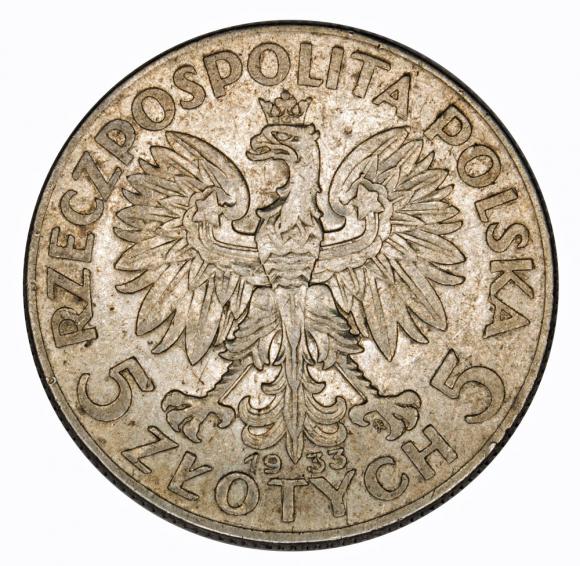 5 złotych 1933 Głowa kobiety II RP Warszawa (2)