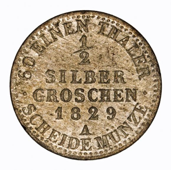 1/2 srebrnego grosza 1829 Fryderyk Wilhelm III Prusy Belin  (2)