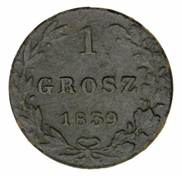 1 grosz 1839 Mikołaj I Romanow byłe Królestwo Polskie Warszawa (1)