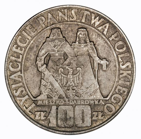 100 zł 1966 Mieszko i Dąbrówka PRL Warszawa (2)
