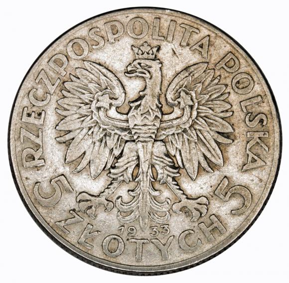 5 złotych 1933 Głowa kobiety II RP Warszawa (2)