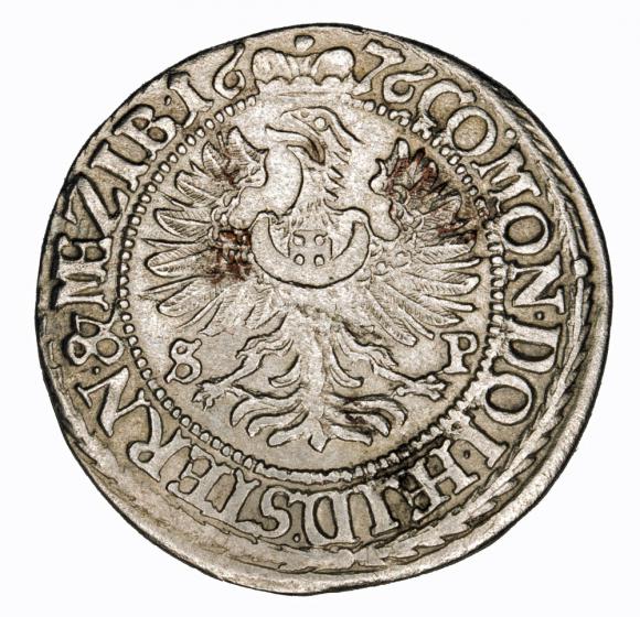 3 krajcary 1676 Sylwiusz Fryderyk Witemberski Księstwo Oleśnickie Oleśnica (2)