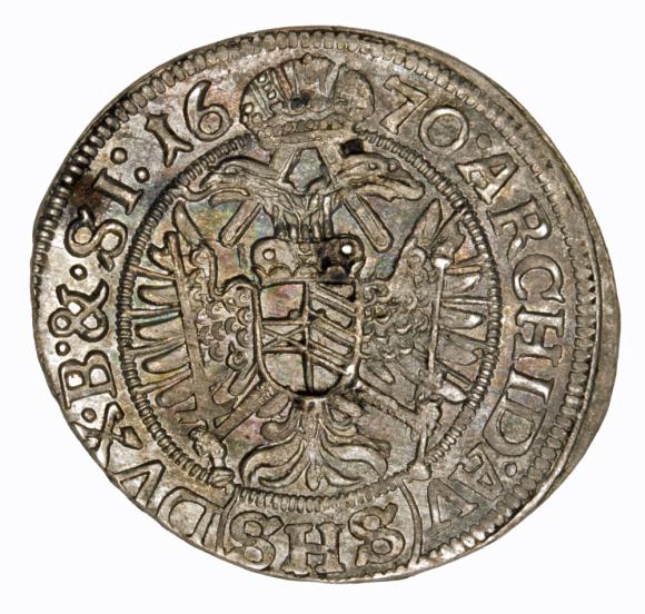 3 krajcary 1670 Leopold I Habsburg Wrocław (2)