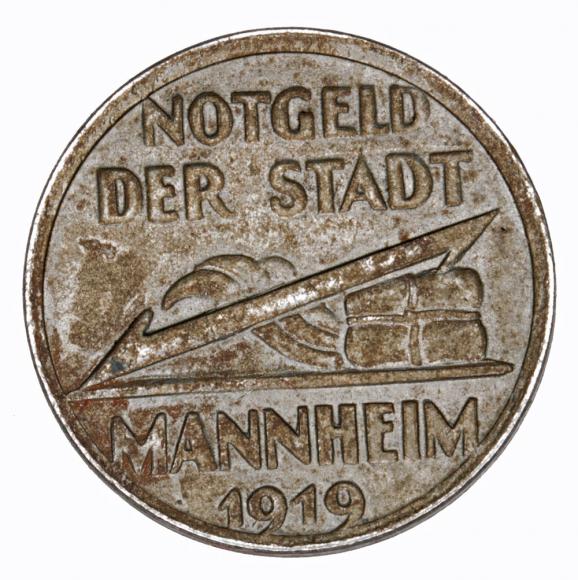 5 fenigów 1919 Mannheim Badenia (1)
