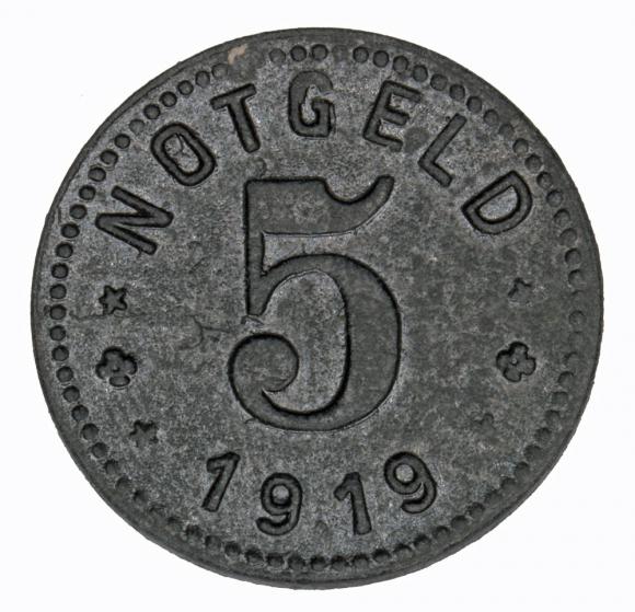 5 fenigów 1919 Unterweserstadte (2)