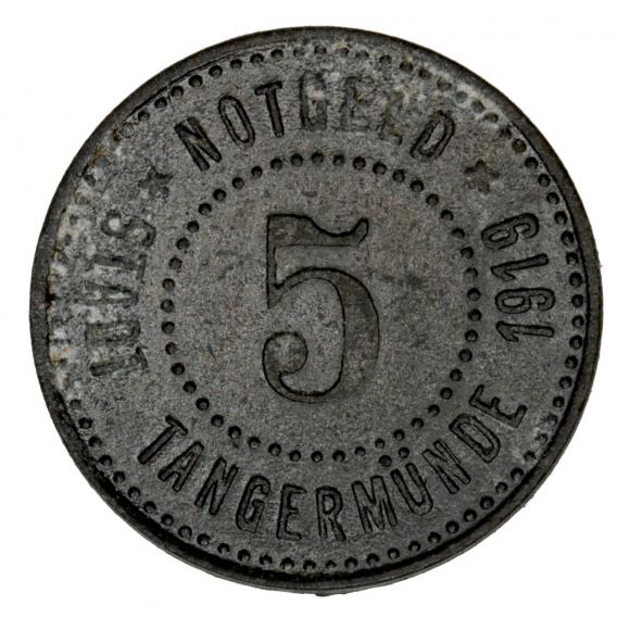 5 fenigów 1919 Tangermunde Saksonia (1)