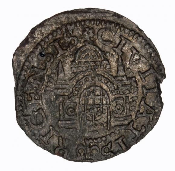 Szeląg 1578 Wolne Miasto Ryga (1)