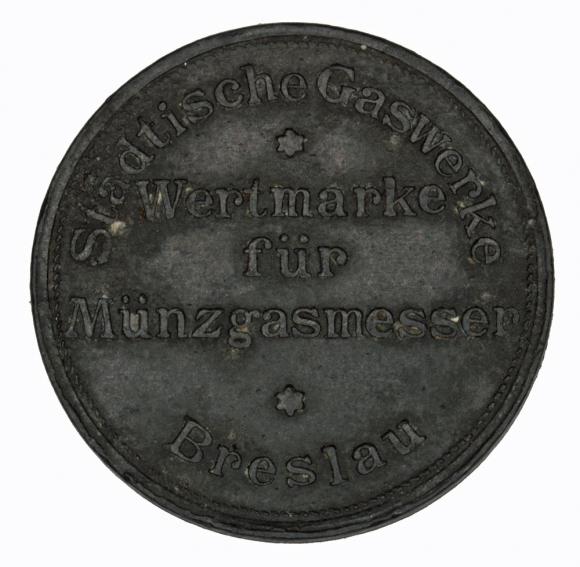 Żeton gazowy 1921 Wrocław Breslau (2)