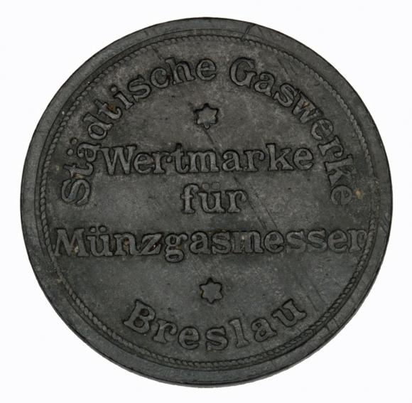 Żeton gazowy 1921 Wrocław Breslau (2)