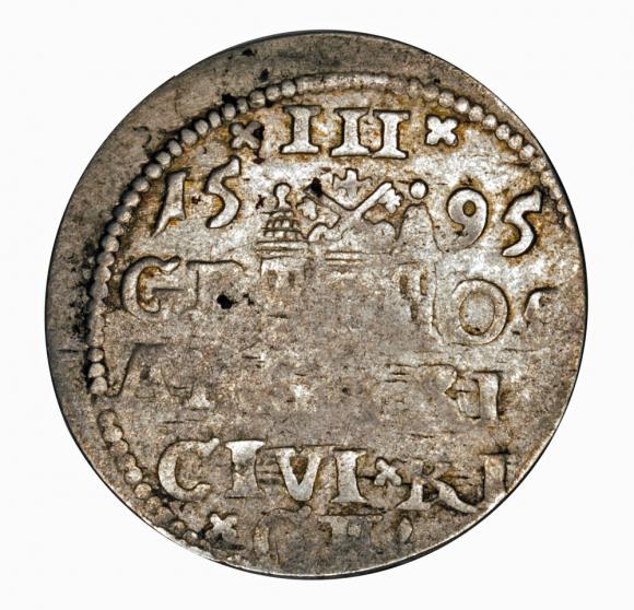 Trojak 1595 Zygmunt III Waza Ryga (2)