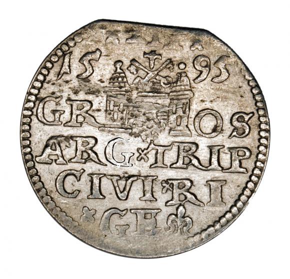 Trojak 1595 Zygmunt III Waza Ryga (2)