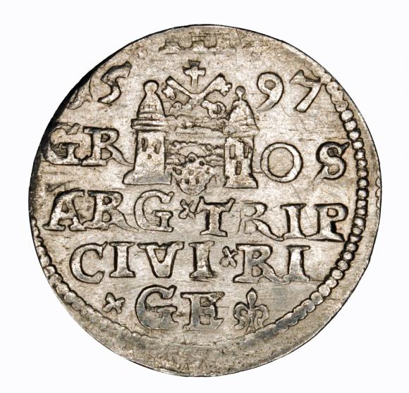 Trojak 1597 Zygmunt III Waza Ryga (2)