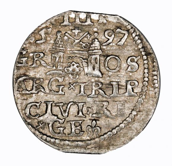 Trojak 1597 Zygmunt III Waza Ryga (2)
