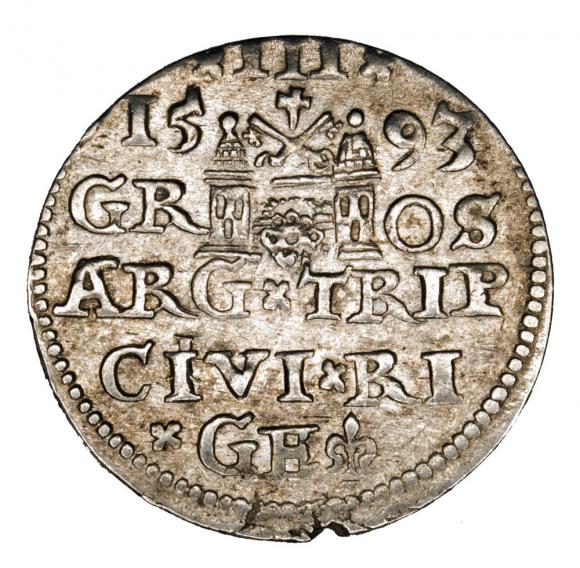 Trojak 1593 Zygmunt III Waza Ryga (2)