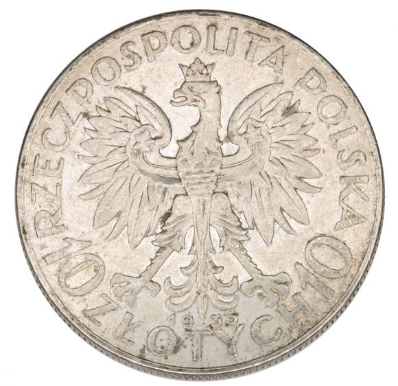 10 złotych 1933 Głowa Kobiety II RP Warszawa (2)