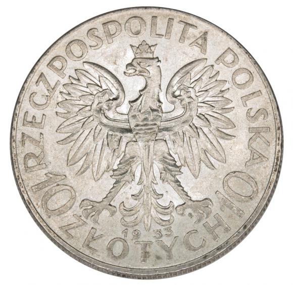 10 złotych 1933 Głowa Kobiety II RP Warszawa (2)