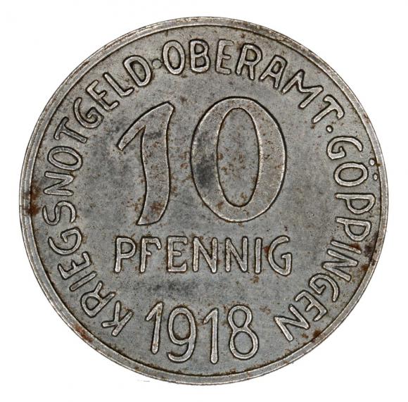 10 fenigów 1918 Goppingen Wirtembergia (1)