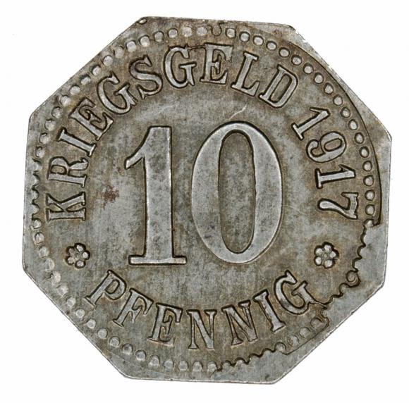 10 fenigów 1917 Wiesbaden Hesja (2)