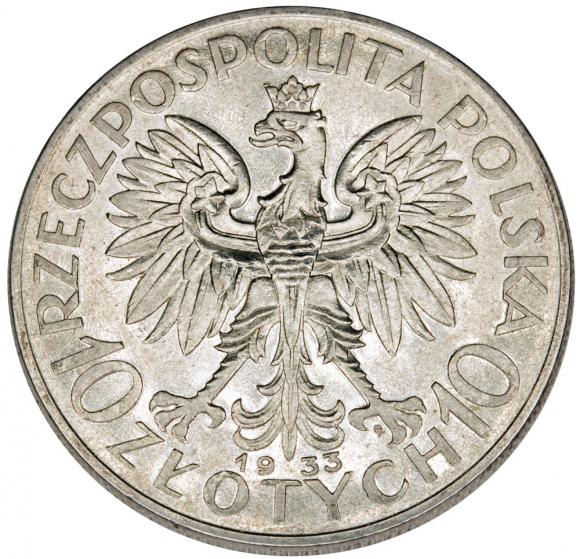 10 złotych 1933 Głowa Kobiety II RP Warszawa (2)