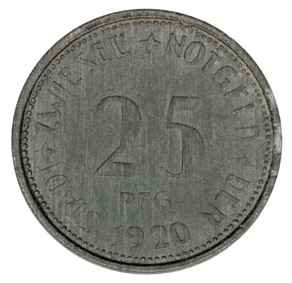 25 fenigów 1920 Zwiesel Bawaria (1)