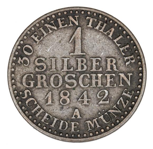 1 grosz srebrny 1842 Fryderyk Wilhelm IV Niemcy Prusy Berlin A (2)