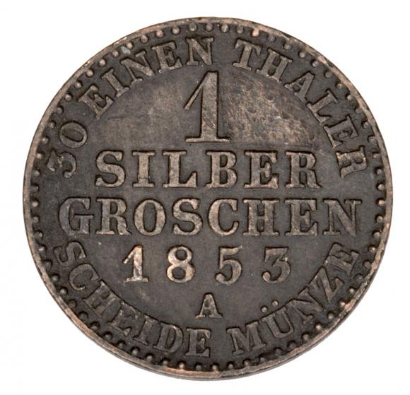 1 grosz srebrny 1855 Fryderyk Wilhelm IV Niemcy Prusy Berlin A (2)